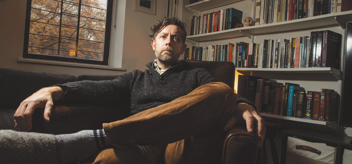 Ben Dunning sitting on chair