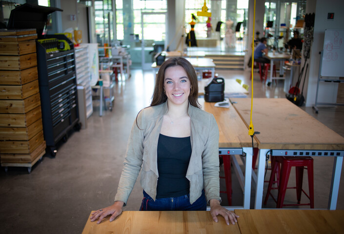 Katelyn Sweeney in her lab