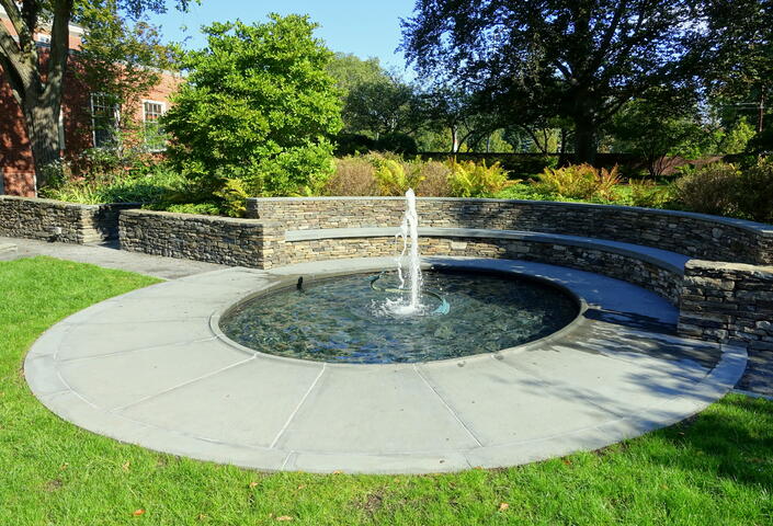 Sunken Garden at Radcliffe Yard in Cambridge, MA