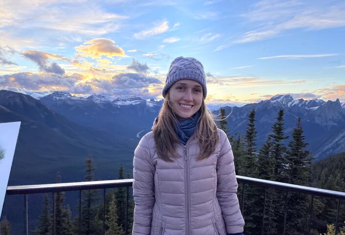Natasha Toghramadjian on a field visit to the Canadian Rockies, studying the faulting and folding processes that formed the mountains we see today.