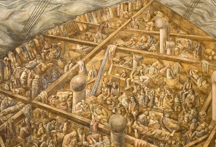 Lasar Segall's painting, "Navio de Emigrantes"