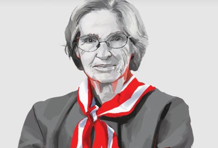 Illustration of Lotte Bailyn, PhD '56