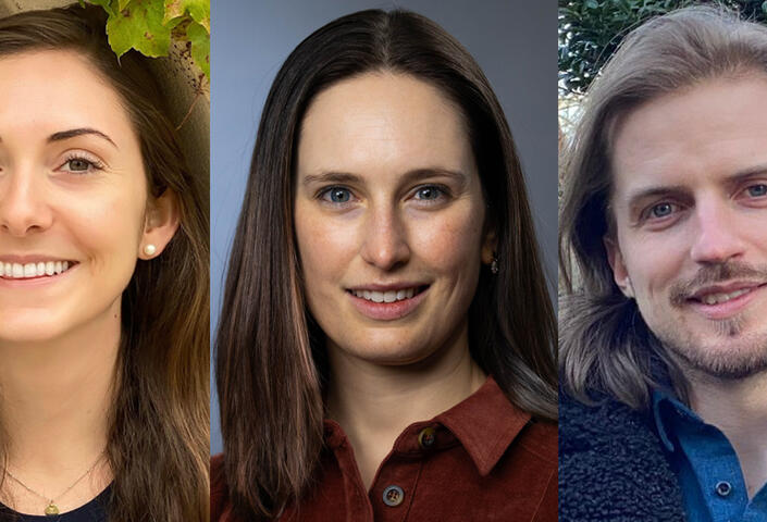 Images of Horowitz Foundation Award winners; Katherine Ianni, Bethany Kotlar, and Hilton Simmet