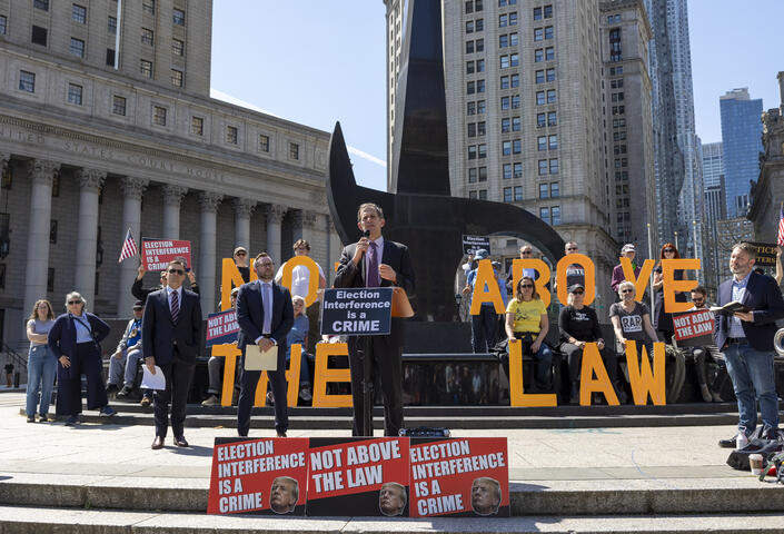 Speakers at Trump New York Press Event. April 15, 2024