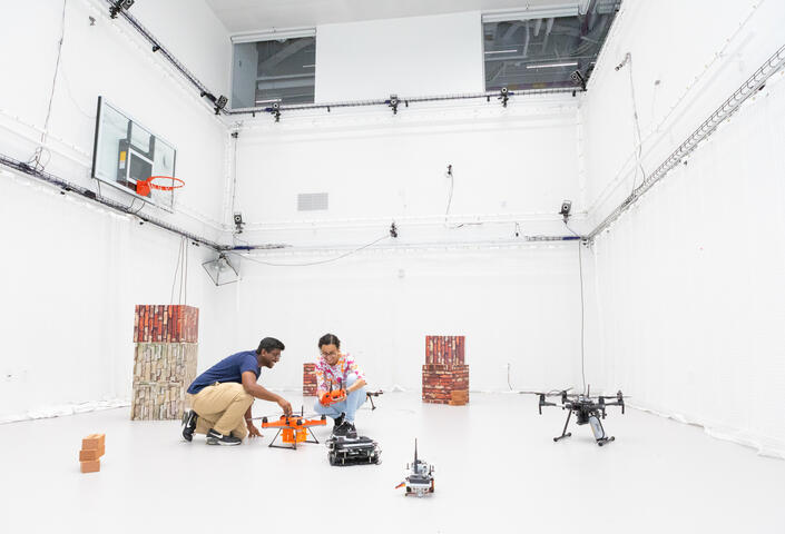Ninad Jadhav in flight lab