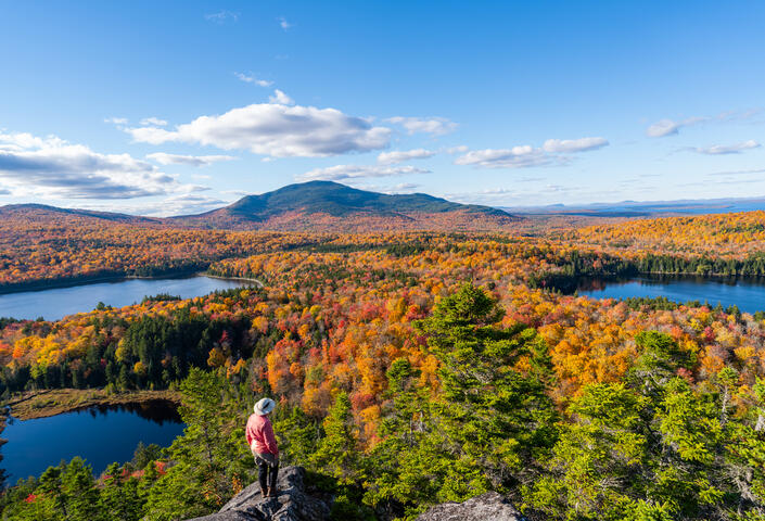 Wendy standing on Little Moose Mountain