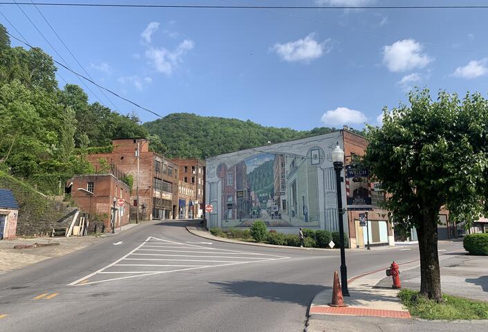 Old coal mining town