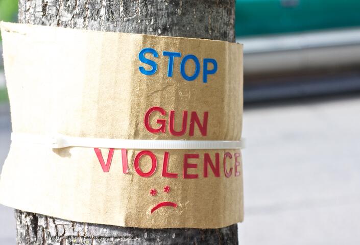 Stop gun violence sign