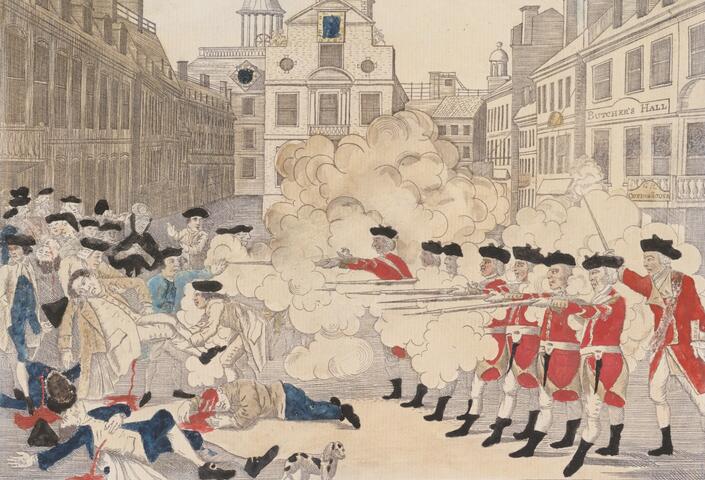 Illustration of The Boston Massacre