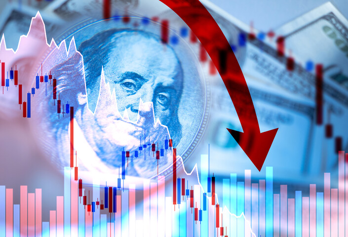 Money and arrow graphic