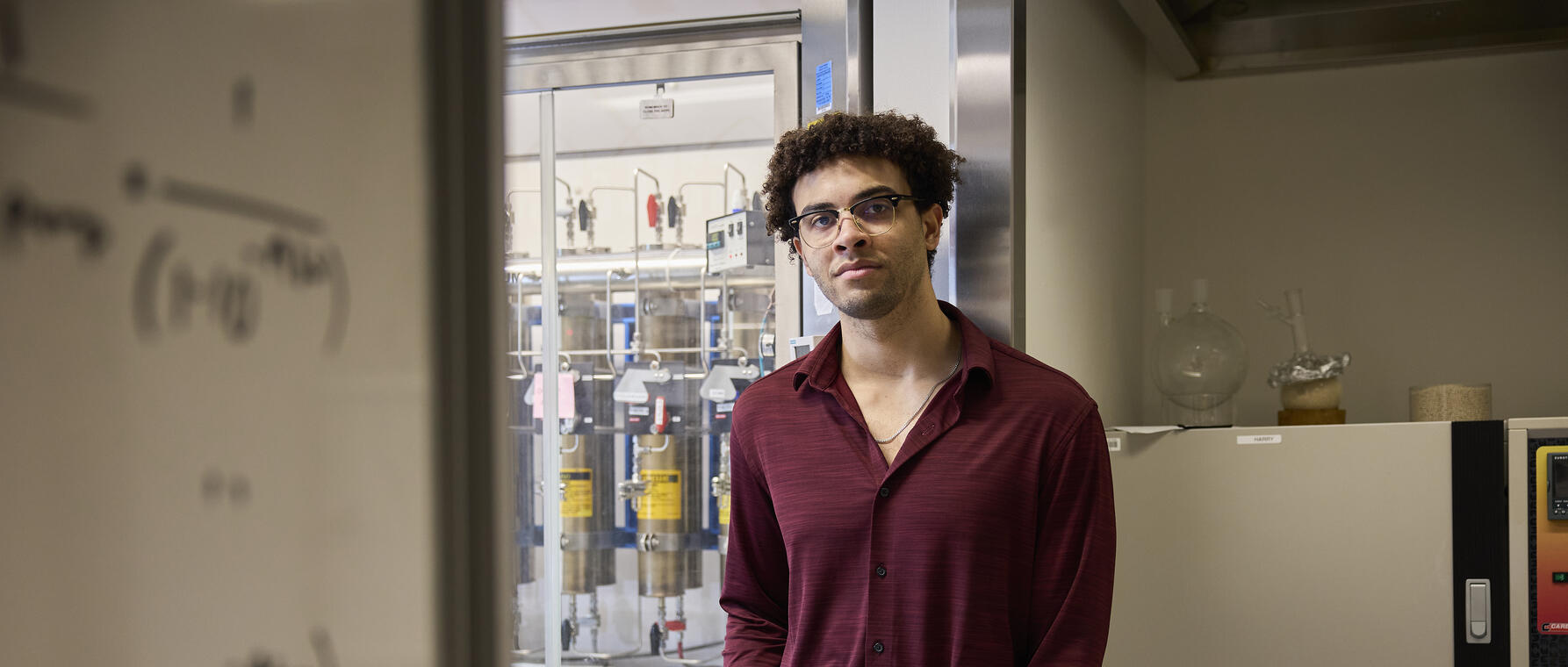 Brandon Campbell in his lab
