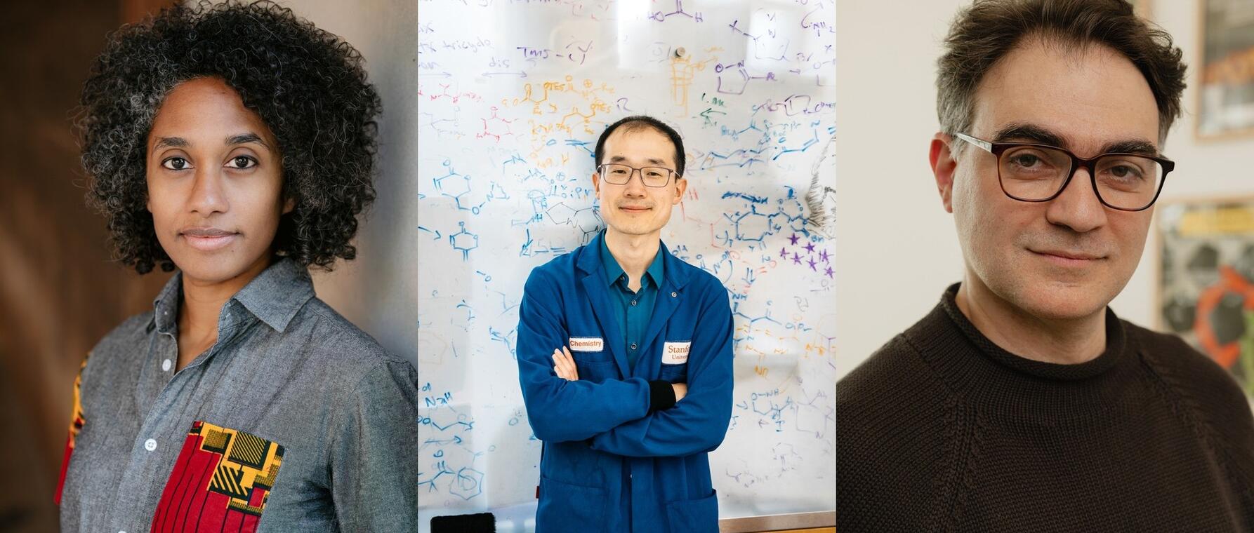 2026 MacArthur Fellows Ellora Derenencourt, Song Lin, and Vincenzo Vitelli