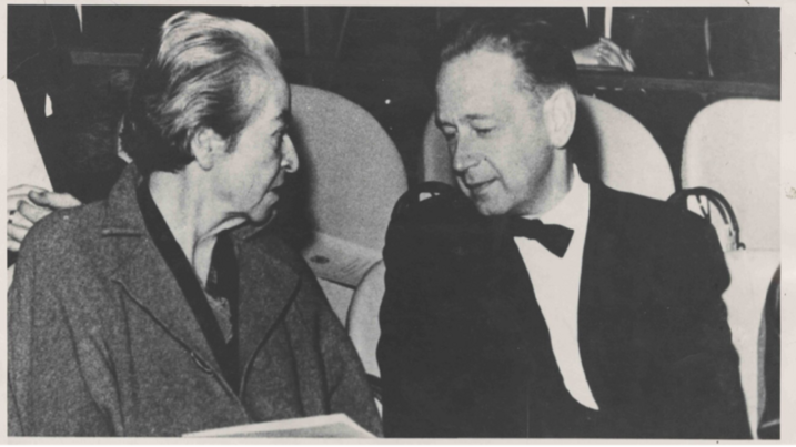 Chilean poet and diplomat Gabriela Mistral and UN General Secretary Dag Hammarskjöld in 1955