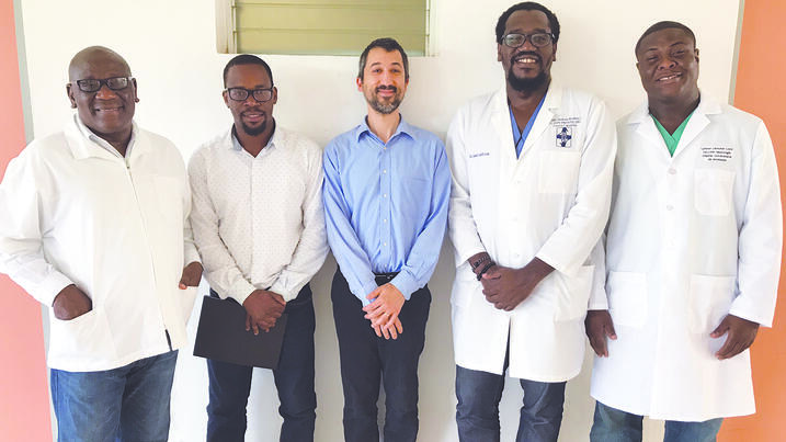 Berkowitz with new Haitian neurology graduates