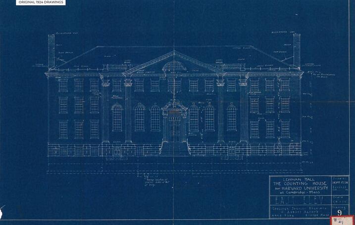 Lehman Hall Exterior Blueprints