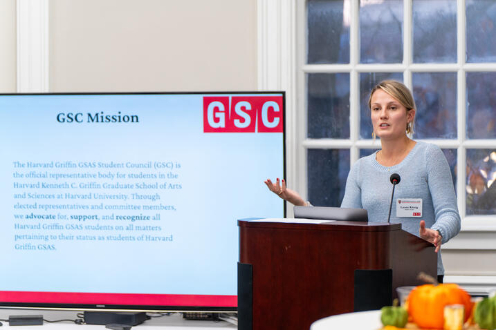 GSC Representative presenting at the annual GSC Meet and Greet