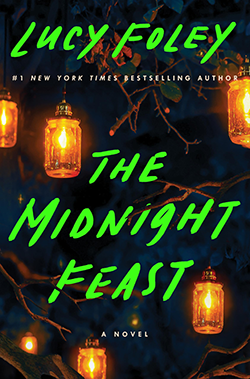 The Midnight Feast book cover with image of lights hanging in the dark