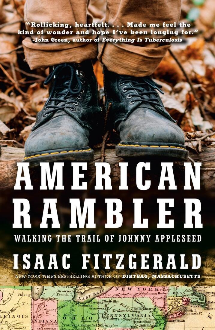 cover of book, American Rambler, showing pair of boots