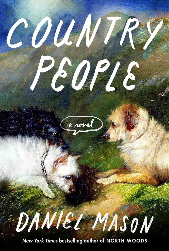 book cover for Country People, showing two dogs facing each other