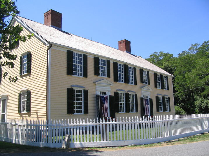 The Artemas Ward house on Artemas Ward day in Shrewsbury, MA