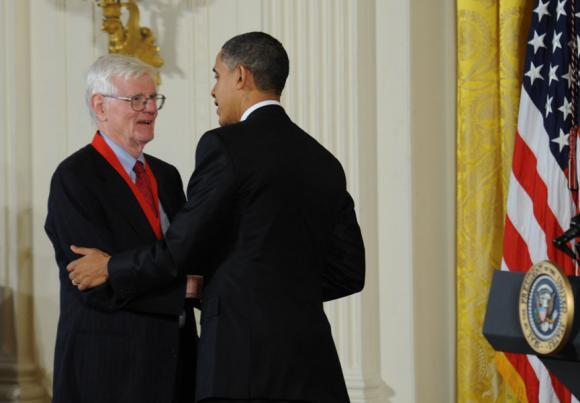 Wood with President Barack Obama