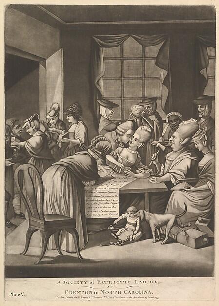 Illustration of A Society of Patriotic Ladies at Edenton, North Carolina