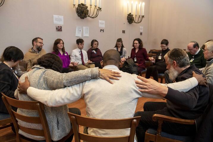 Jones with Chaplains at MGH Chapel