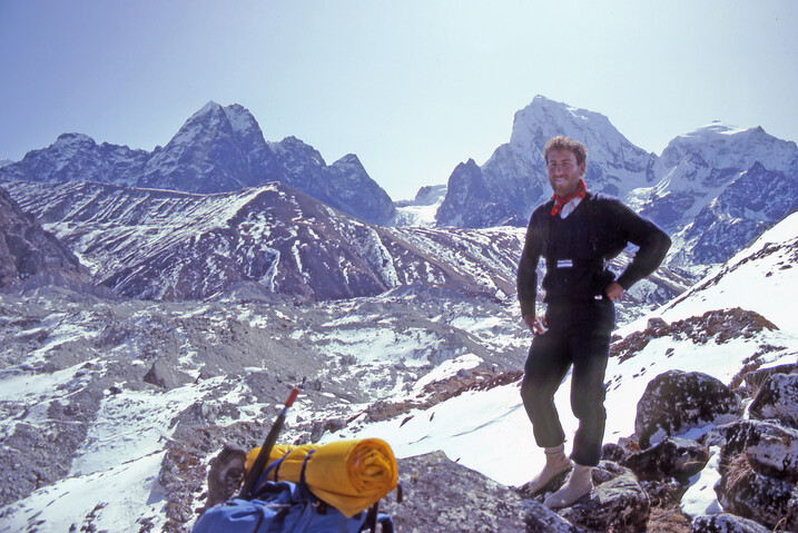 Garber at Chola Tse Pass near Everest.