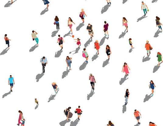 Clipart of a crowd of people