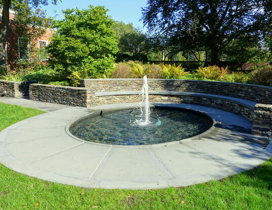Sunken Garden at Radcliffe Yard in Cambridge, MA