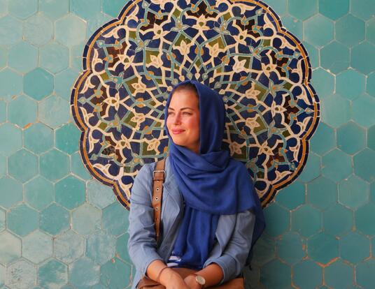 Dreyer in the Jāmi’ Mosque in Yazd, Iran in 2018