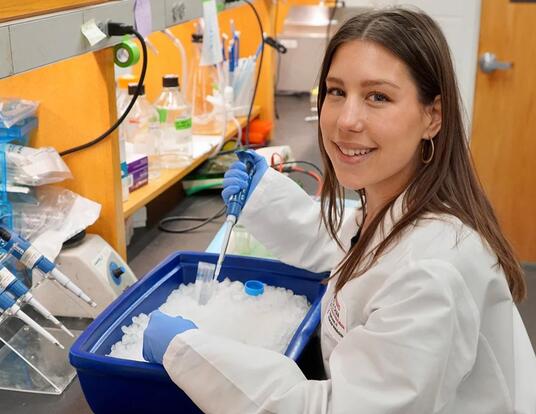 Krystle Kalafut, PhD ’24, studies the liver’s response to insulin, revealing potential mechanisms involved in obesity and diabetes