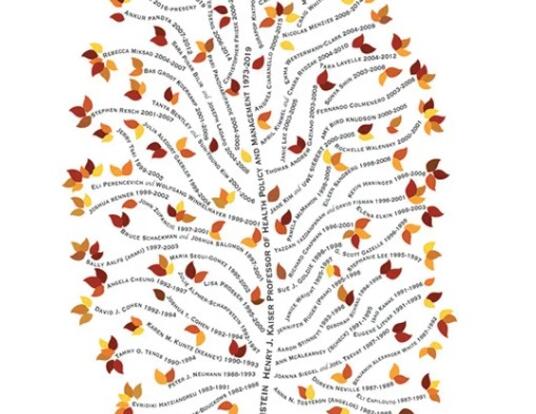 ‘Mentoring tree’ showing members of Harvard Chan’s health decision science community