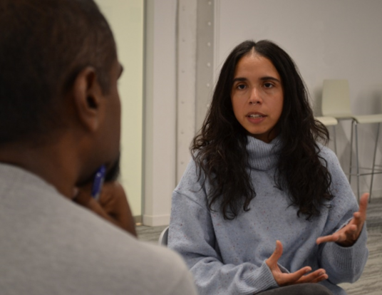 Juana Caralina Becerra Sandoval at The New York Academy of Sciences’ office in lower Manhattan