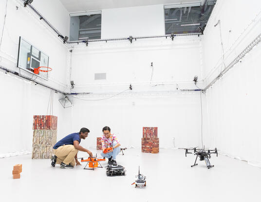 Ninad Jadhav in flight lab