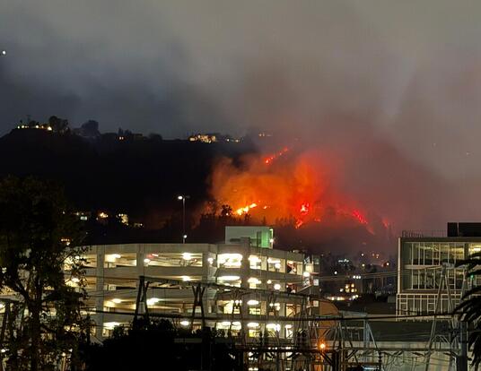 Sunset fire, Los Angeles, January 2025