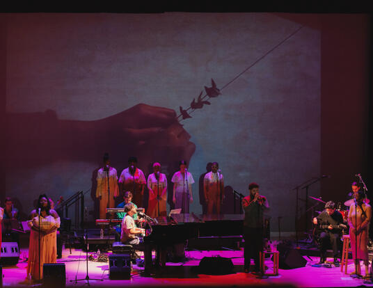 Samora Pinderhughes on stage