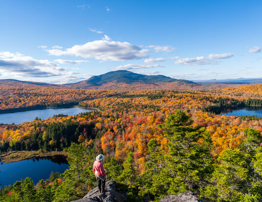 Wendy standing on Little Moose Mountain