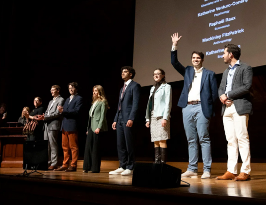 Harvard Horizons Scholars onstage at Sanders Theater