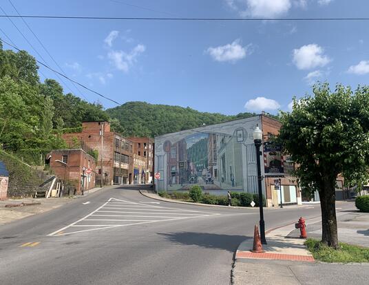 Old coal mining town