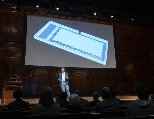 Sergio onstage at the 2025 Harvard Horizons Symposium 