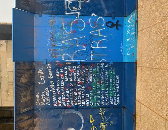 graffiti made by women protesting femicides