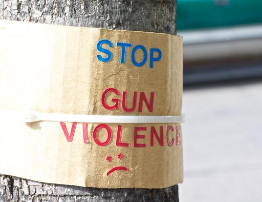 Stop gun violence sign
