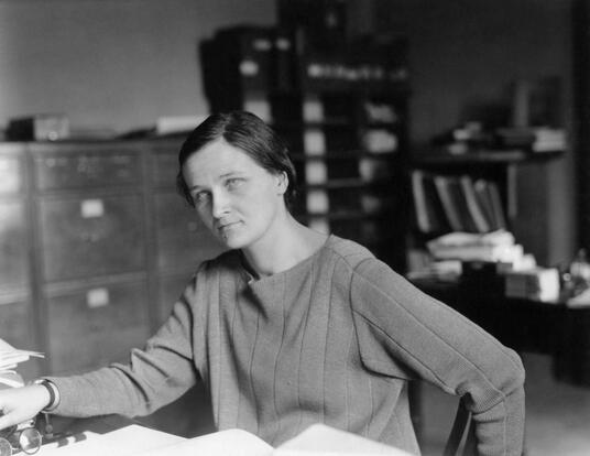 Photograph of Cecilia Payne-Gaposchkin (1900-1979) at Harvard College Observatory