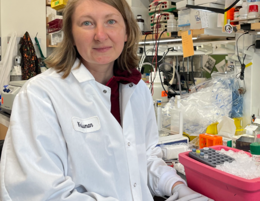 Ania Puszynska in the Weissman Lab at Whitehead Institute