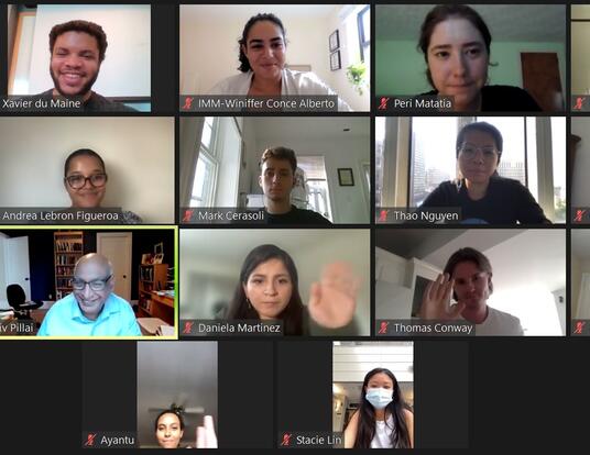 Zoom grid with immunology C and C workshop participants