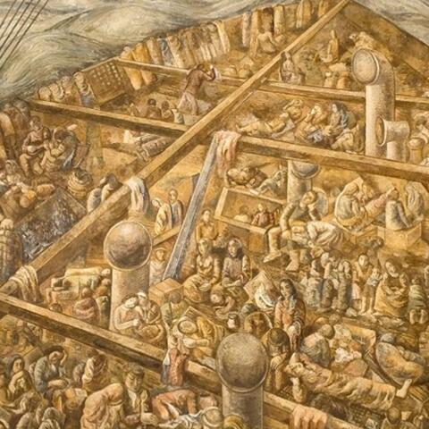 Lasar Segall's painting, "Navio de Emigrantes"