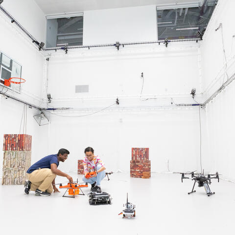 Ninad Jadhav in flight lab