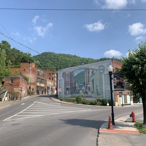 Old coal mining town