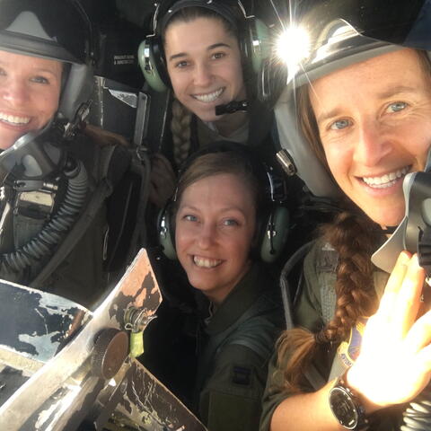 Yanlin inside the B-1 on 24 November 2019, with an all female crew